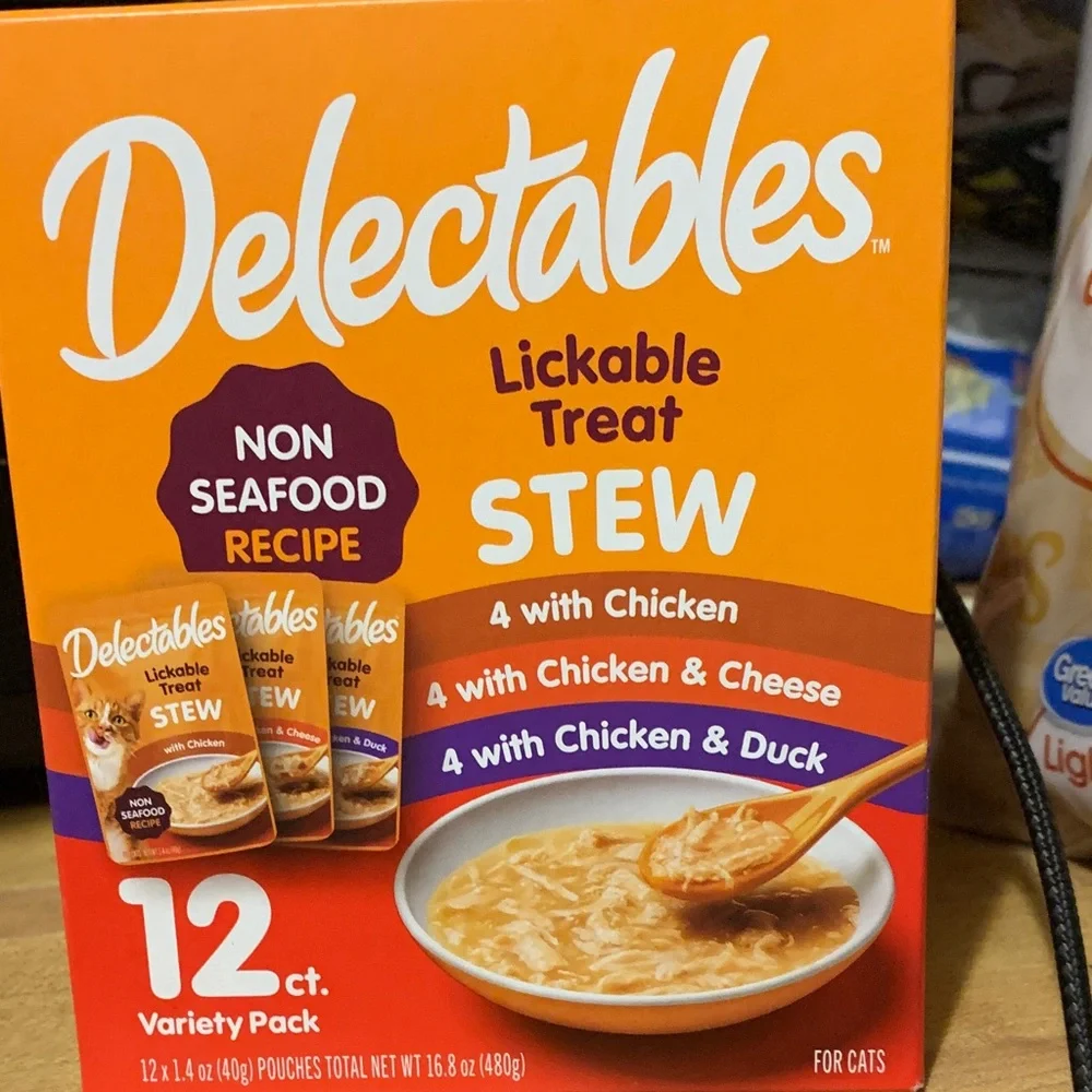 Delectables Lickable Treat Stew Variety Pack for Cats - 12 Count